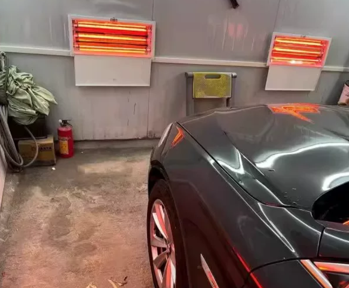 Brake pad coating curing lamp