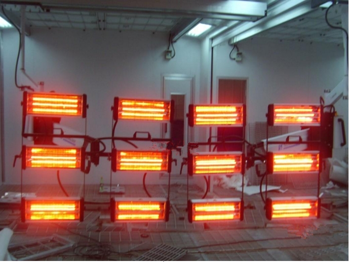 Brake pad production line heater